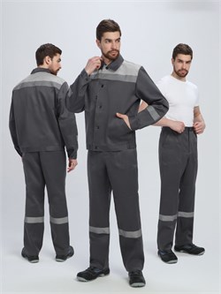 Костюм Лигор-1 СОП (тк.Смесовая,210) брюки, т.серый/св.серый Р87488997