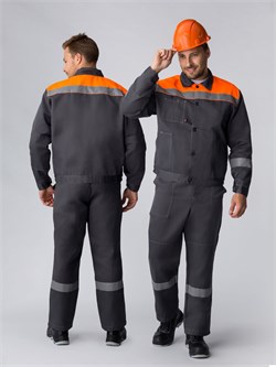 Костюм Лигор-2 СОП (тк.Смесовая,210) п/к, т.серый/оранжевый Р87472868
