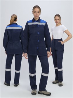 Костюм женский Веснис-1 СОП К. (тк.Смесовая,210) брюки, т.синий/васильковый Р87489788