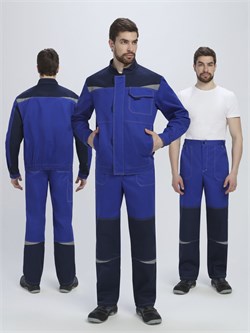 Костюм Строй-1 CH МВО (тк.Смесовая,280) брюки, васильковый/т.синий Р87488999