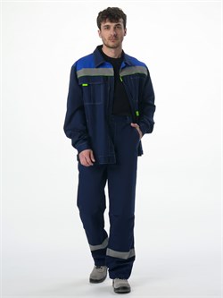 Костюм Флофт-1 СОП (тк.Смесовая,210) брюки, т.синий/васильковый Р87475112
