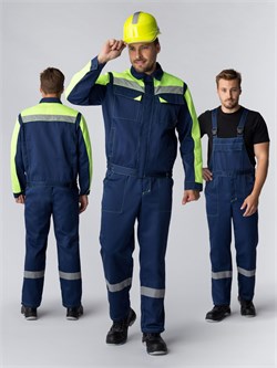 Костюм Сфера-2 СОП CH (тк.Смесовая,210) п/к, т.синий/лимонный Р87490056