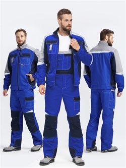 Костюм Вектрон-2 (тк.Смесовая,240) п/к, васильковый/т.синий/серый Р87477837