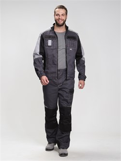 Костюм Вектрон-1 (тк.Смесовая,240) брюки, т.серый/св.серый/черный Р87473974