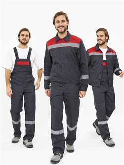 Костюм Лигор-2 Премиум СОП К. (тк.Смесовая,240) п/к, т.серый/красный Р87490669