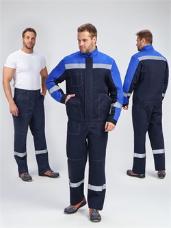 Костюм Бриготек-1 СОП (тк.Смесовая,260) брюки, т.синий/васильковый Р87490956