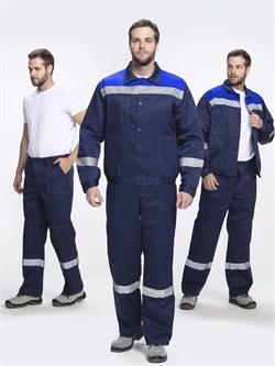 Костюм Лигор-1 СОП (тк.Смесовая,210) брюки, т.синий/васильковый Р87478143