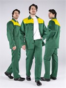 Костюм Стандарт (тк.Смесовая,210) брюки, зеленый/желтый Р87474775