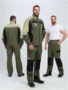 Костюм Вектрон-1 (тк.Смесовая МВО,240) брюки, хаки/черный/бежевый Р87495136