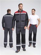 Костюм ProfLineBase-1 (тк.Твил,210) брюки, т.серый/черный/красный Р87490894