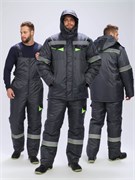 Костюм зимний Ховард (тк.OxLine) п/к, т.серый/черный/лимонный Р87498868