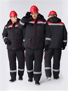 Костюм зимний Титан (Смесовая, 210) п/к, черный/красный Р87472317