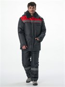 Костюм зимний Труженик-Ультра-2 (тк.Оксфорд) п/к, т.серый/красный Р87474868
